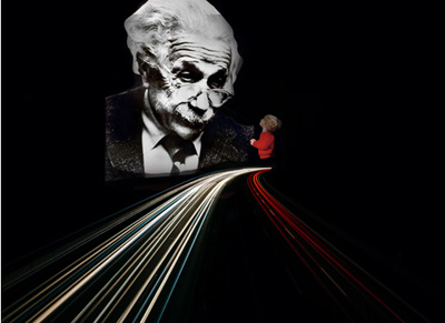 Einstein and riding on a light beam