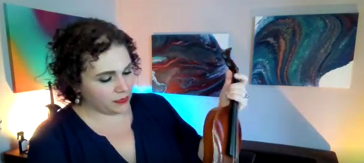 Stephanie Scheller violin and paintings